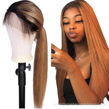 Wholesale 1B27 Blonde HD Full HD Lace Frontal Closure 100%Human Hair Wig Mink Brazilian Cuticle Aligned Pre Plucked Lace Wigs